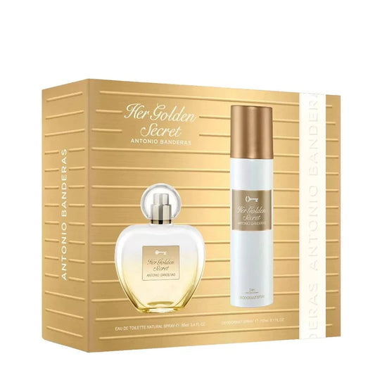 ANTONIO BANDERAS HER GOLDEN SECRET EDT (W) / 2 PC SP 80 ML; DEO 150 ML