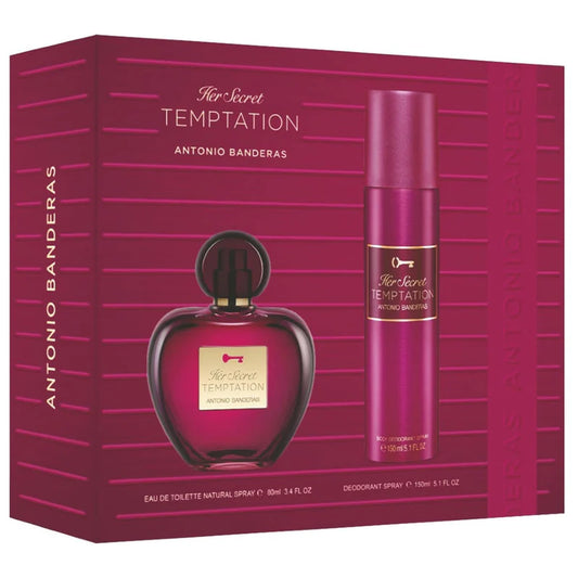 ANTONIO BANDERAS HER SECRET TEMPTATION EDT (W) / 2 PC SP 80 ML; DEO 150 ML