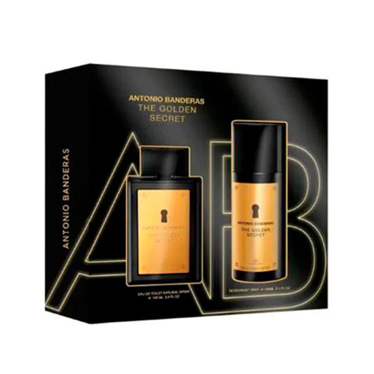 ANTONIO BANDERAS THE SECRET GOLDEN EDT (M) / 2 PC SP 100 ML; DEO 150 ML