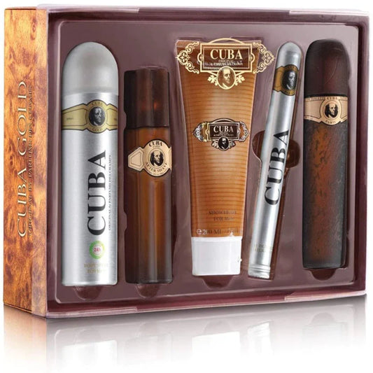 CUBA GOLD EDT (M) / 5 PC SP 100 ML; AS 100 ML; DEO 200 ML; AS 100 ML; SG 200 ML ; SP 35 ML