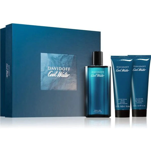 DAVIDOFF COOL WATER EDT (M) / 3 PC SP 125 ML; AS 75 ML; SG 75 ML