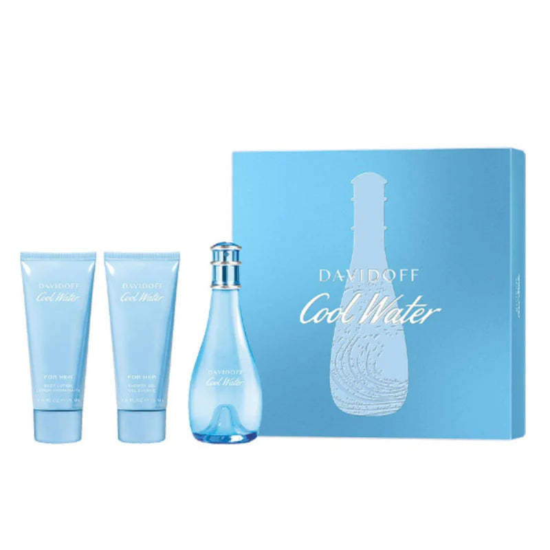 DAVIDOFF COOL WATER WOMAN EDT (W) EDT / 3 PC SP 100 ML; BL 75 ML; SG 75 ML