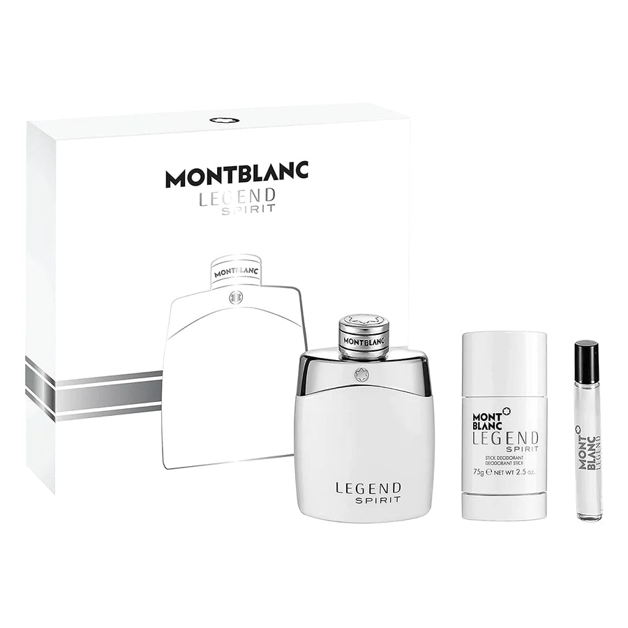 MONT BLANC LEGEND SPIRIT EDT (M) / 3 PC SP 100 ML; DEO 75 ML; SP 7.5 ML