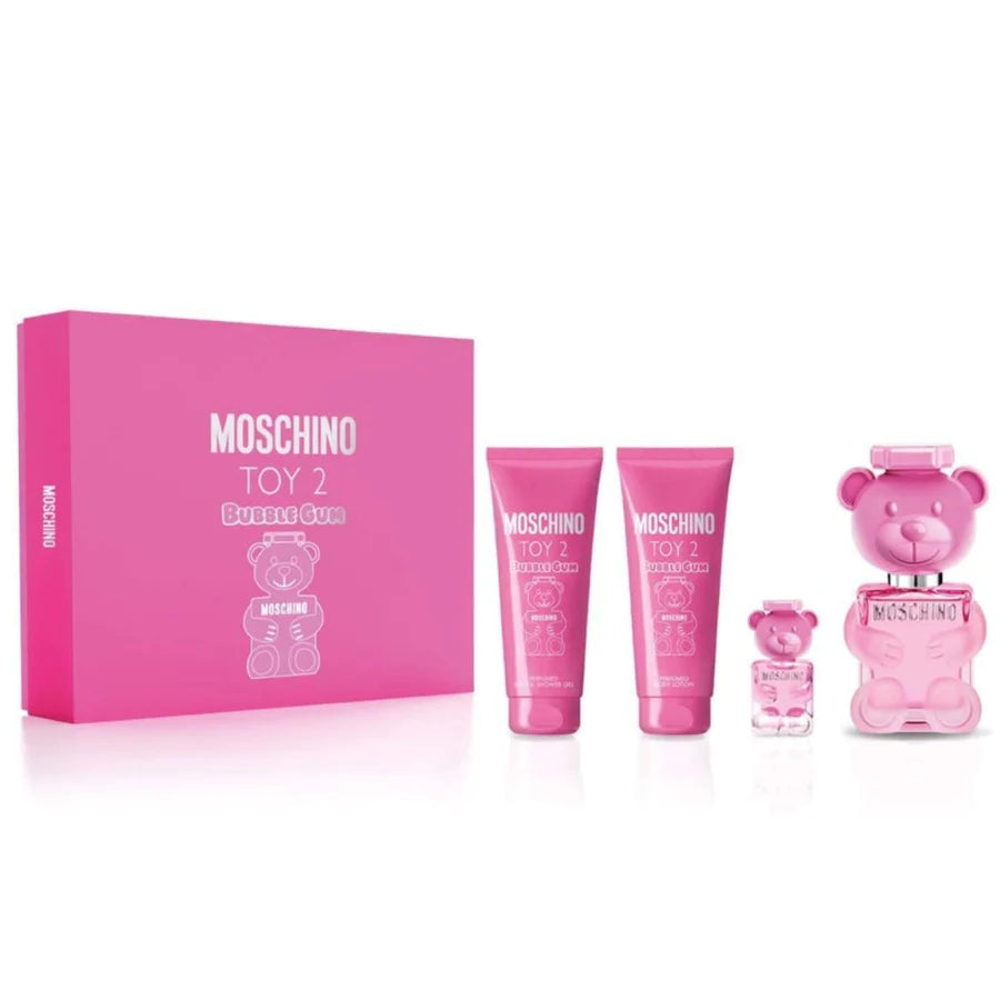 MOSCHINO TOY 2 BUBBLE GUM EDT (W) / 4PC SP 100 ML; BL 100 ML; SG 100 ML; SP 5 ML