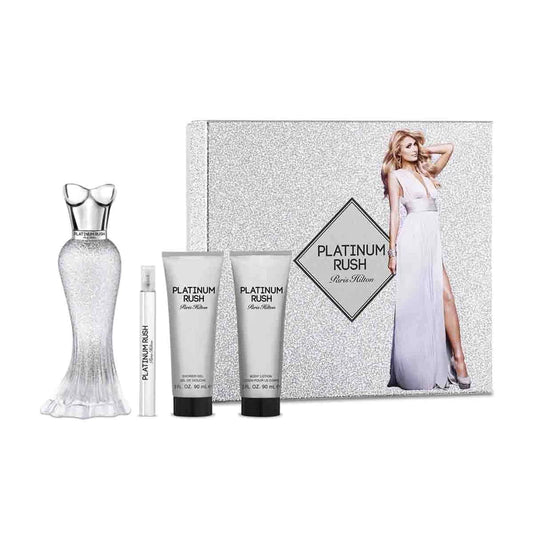 PARIS HILTON PLATINUM RUSH EDP (W) / 4 PC SP 100 ML; BL 90 ML; SG 90 ML; MINI