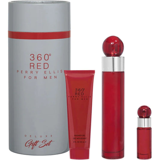 PERRY ELLIS 360 RED MEN EDT (M) / 3 PC SP 100 ML; SG 90 ML; SP 7.5 ML