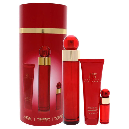 PERRY ELLIS 360 RED WOMEN EDP (W) / 3PC SP 100 ML; SG 90 ML; MINI