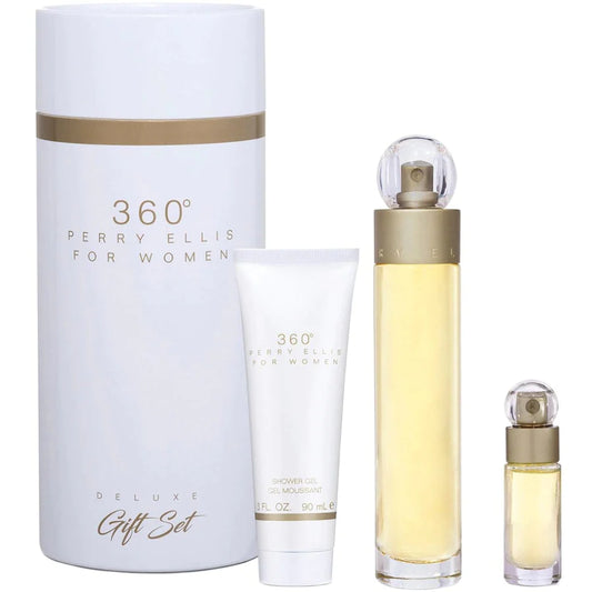 PERRY ELLIS 360 WOMEN EDT (W) / 3 PC SP 100 ML; SG 90 ML; SP 7.5 ML