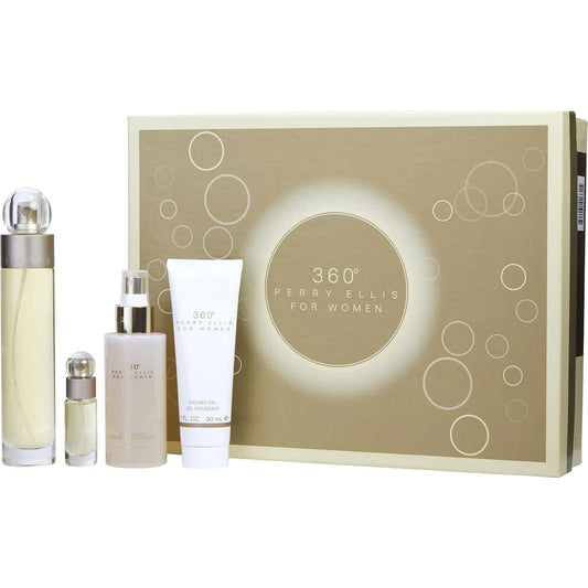 PERRY ELLIS 360 WOMEN EDT (W) / 4 PC SP 100 ML; BM 120 ML; SG 90 ML; MINI