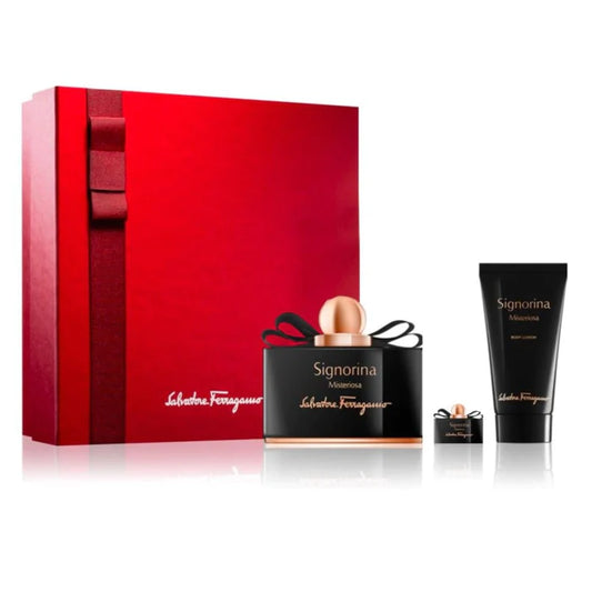 SALVATORE FERRAGAMO SIGNORINA MISTERIOSA EDP (W) / 3 PC SP 100 ML; BL 50 ML; SP 5 ML