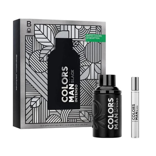 UNITED COLORS OF BENETTON MAN BLACK INTENSO EDP (M) / SP 100 ML; SP 10 ML