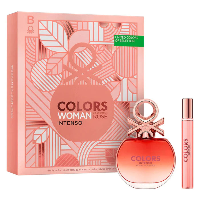 UNITED COLORS OF BENETTON WOMAN ROSE INTENSO EDP (W) / 2 PC SP 80 ML; SP 10 ML