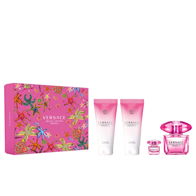 VERSACE BRIGHT CRYSTAL ABSOLU EDP (W) / 4 PC SP 90 ML; SG 100 ML; BL 100 ML; SP 5 ML