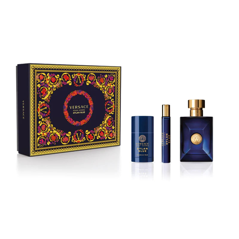 VERSACE DYLAN BLUE EDT (M) / 3 PC SP 100 ML; DEO 75 ML; SP 10 ML