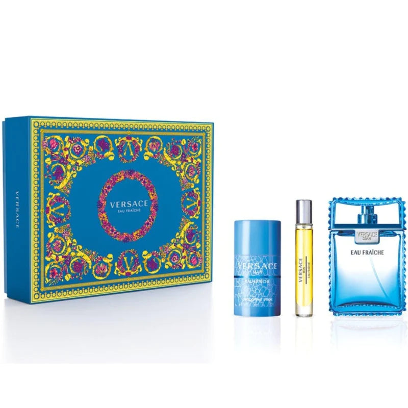 VERSACE MAN EAU FRAICHE EDT (M) / 3 PC SP 100 ML; DEO 75 ML; SP 10 ML