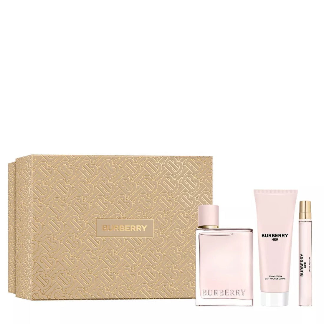 Burberry Her EDP (W) / 3 Pc SP 100 ml; BL 75 ml; SP 7.5 ml