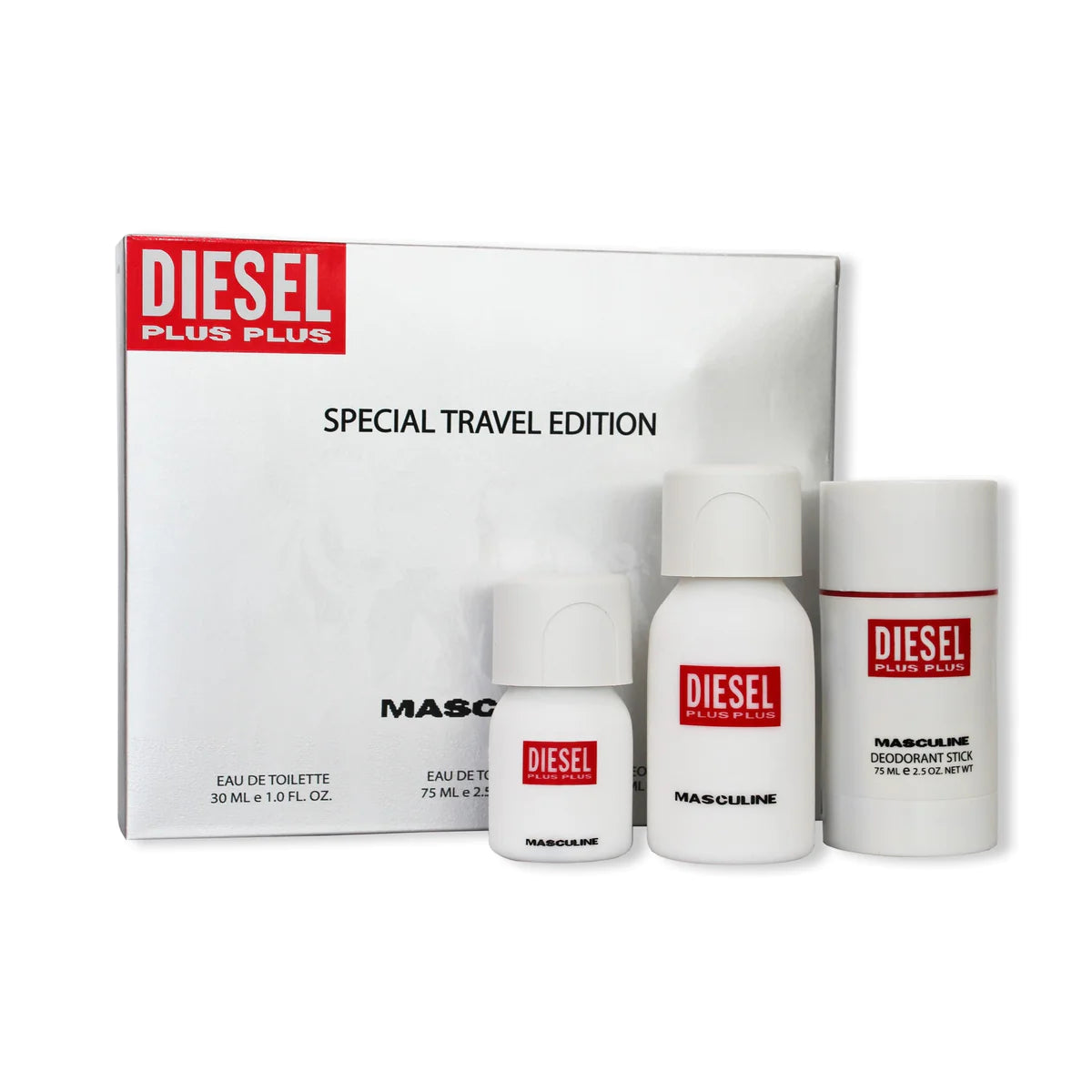 DIESEL PLUS PLUS MASCULINE EDT (M) / 3 PC SP 75 ML; SG 100 ML; AS 100 ML